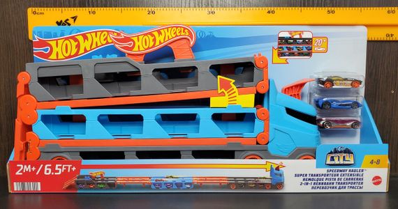 Трек автовоз Хот Вилс. Грузовик транспортер на 20+ машинок. Hot Wheels Speedway Hauler Storage Carrier | Зображення 8