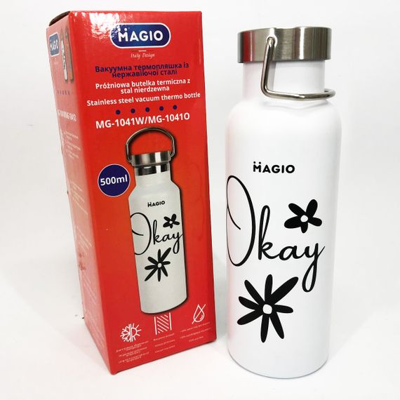 Термос для гарячих напитков чая Magio, Термокружка с вакуумной изоляцией, Термос в виде бутылки AB-86 | Зображення 1