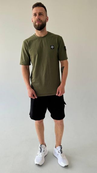 Чоловічий літній костюм Stone Island хакі | Зображення 2