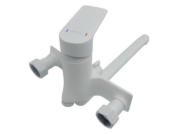 Змішувач для ванни довгий вилив AIM білий DG01153 (frosted white) | Зображення 5