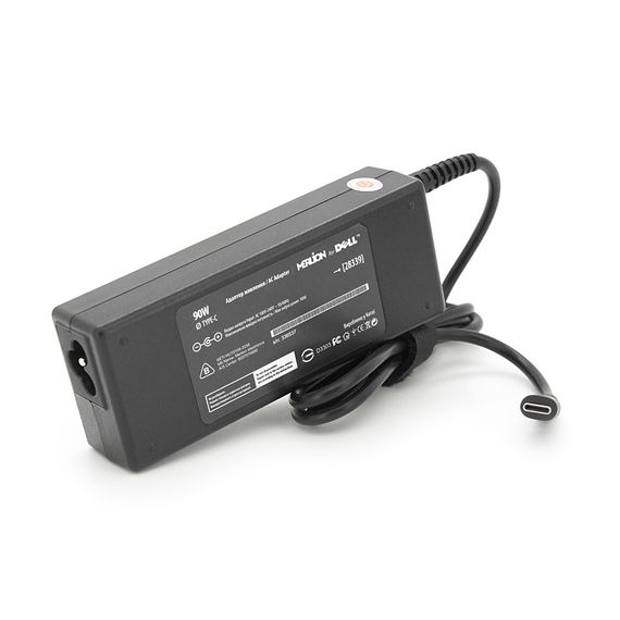 Блок живлення MERLION для ноутбука DELL 90W штекер Type-C, довжина 0,9м + кабель живлення | Зображення 3