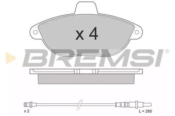 Колодки передні гальмівні Jumpy/Scudo/Expert 96- (Bendix), Bremsi (BP2678) | Зображення 1