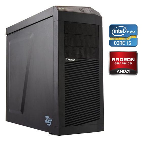 Ігровий ПК Zalman Z5 Plus Tower / Intel Core i5-6400 (4 ядра по 2.7 - 3.3 GHz) / 16 GB DDR4 / 256 GB SSD + 1000 GB HDD / AMD Radeon RX 470, 4 GB GDDR5, 256-bit / 500W б/в