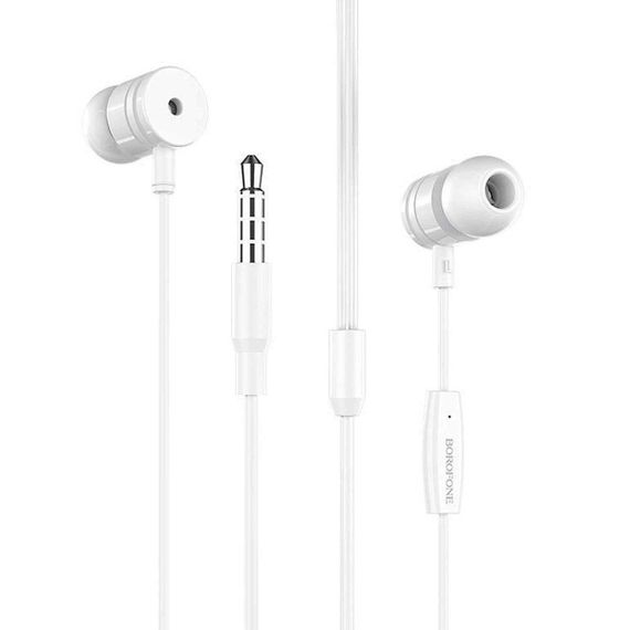 Навушники BOROFONE BM31 Mysterious universal earphones with mic White | Зображення 1