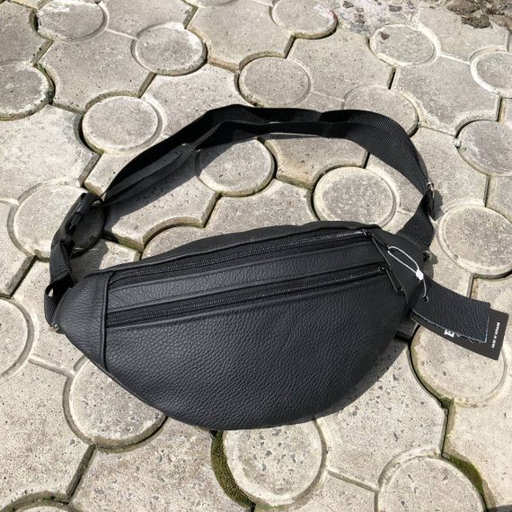 Чоловіча барсетка на пояс, Бананка чорна, Сумка бананка DV-970 на груди | Зображення 8