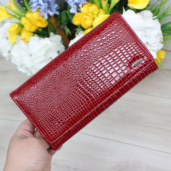 Кошелек женский на магнитах из экокожи 19х10см | Зображення 3