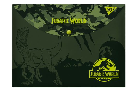 Папка-конверт YES на кнопці А4 "JURASSIC WORLD" 491739