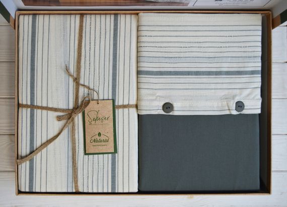 Постільна білизна Saheser Naturel 200 х 220 см Avva Yesil | Зображення 5