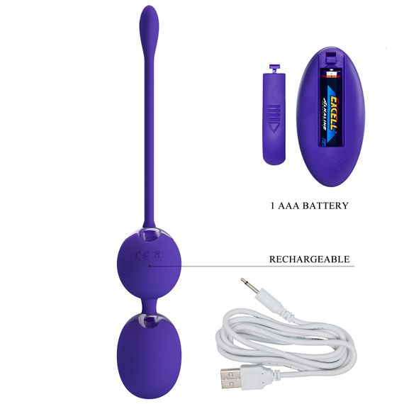 Вагінальні віброкульки - Pretty Love Willie Vibrating Kegel Balls Blue | Зображення 9