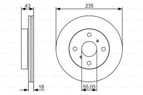 Диск гальмівний TOYOTA ECHO, BOSCH (0986479S46)