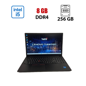 Ультрабук Б-класс Lenovo ThinkPad E15 Gen 2 / 15.6" (1920x1080) IPS / Intel Core i5-1135G7 (4 (8) ядра по 2.4 - 4.2 GHz) / 8 GB DDR4 / 256 GB SSD / Intel Iris Xe Graphics / WebCam б/у