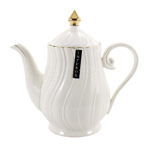 Заварник Хвиля 1100мл порцеляна білий LTSL-Q0122-A Interos