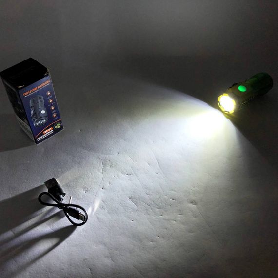 Тактический фонарь на аккумуляторе с юсб PLD-HP01-3LED, Фонарик на все случаи, Удобный ручной фонарь DO-83 | Зображення 2