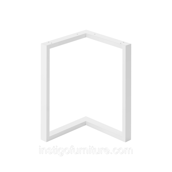 Опора ніжка для журнального столу з металу 424×240mm, H=450mm (профільна труба: 40x20mm) Білий | Зображення 4