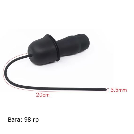 Силиконовый уретральный зонд (расширитель) с вибрацией 200*3,5 мм | Зображення 6