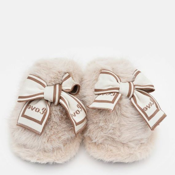 Домашні тапочки жіночі 591148 Бежеві 36-37 38-39 40-41 | Зображення 1