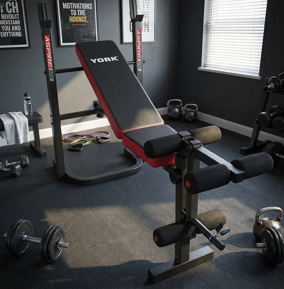 Лавка тренувальна York Fitness ASPIRE 120 складана зі стійкою під штангу | Зображення 7