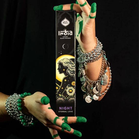 Преміальні чорні грубі аромапалички Ніч, Вічне Кохання  8 шт. в уп. Sagrada Madre 7798348238485 | Зображення 1