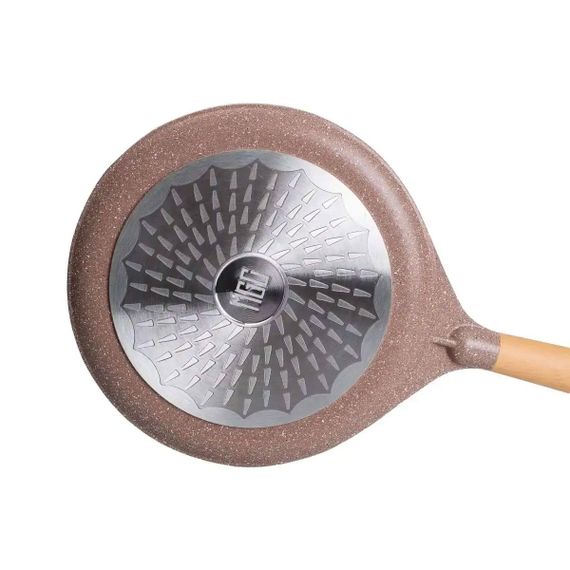 Алюмінієва млинцева сковорода з мармуровим антипригарним покриттям Ø 28 см, товсте дно MGC кавового кольору HP-4-430CO | Зображення 4