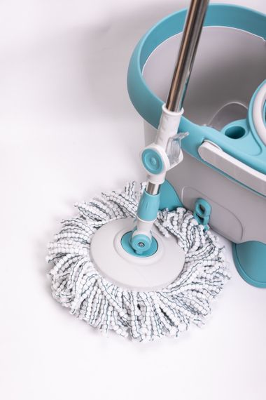 Комплект швабра з відром і віджимом, телескопічна ручка, мікрофібра для підлоги, набір для прибирання HP-35015-1 | Зображення 3