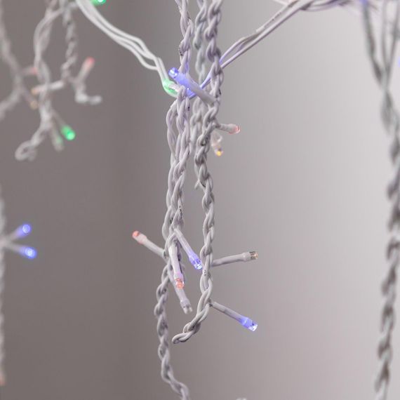 Гірлянда вулична світлодіодна 90 LED 3 метри білий дріт бахрома 18 ниток 3МWML | Зображення 7