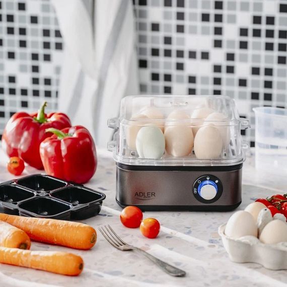 Яйцеварка на 8 яєць 800 Вт Adler AD 4486 Gun Metal | Зображення 5