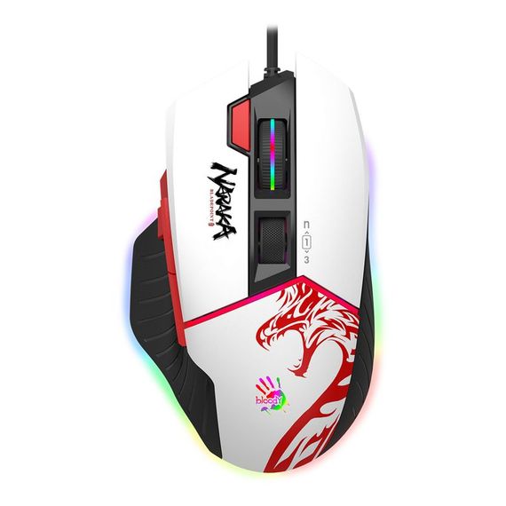Миша ігрова A4Tech W95 Max Bloody, колір білий+чорний, активоване ПЗ
