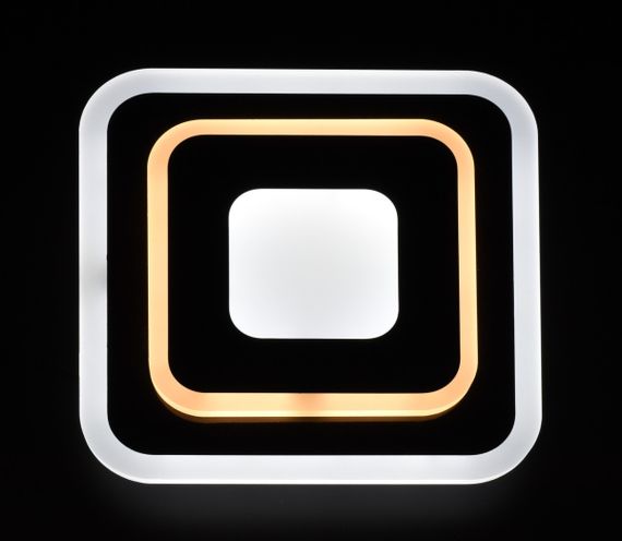 Сучасний квадратний світильник стельовий LED для кімнати кухні ванної 26135 Чорний 4х30х30 см. | Зображення 3