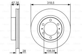 Диск тормозной TOYOTA HILUX, BOSCH (0986479R46)