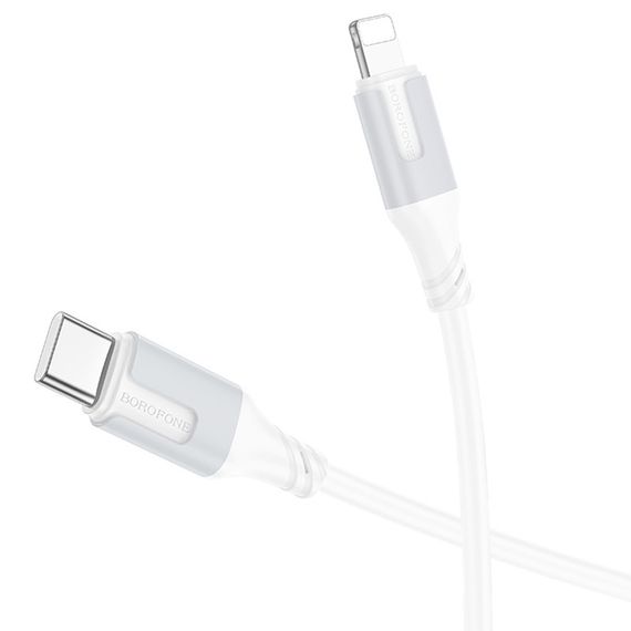 Дата кабель Borofone BX101 Creator 27W Type-C to Lightning (1m) White | Зображення 2