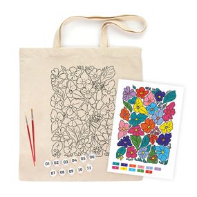 Набір для творчості Rosa Talent екосумка-розмальовка, Funny Flowers, 38х42 см (4823098543510)