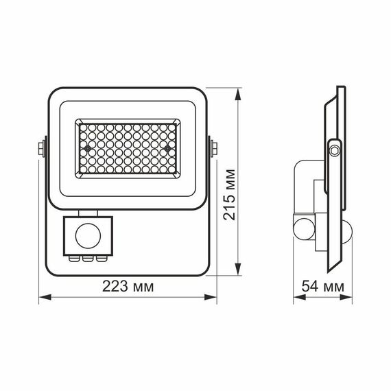 Світлодіодний прожектор VIDEX F2e 50W 5000K з датчиком руху та освітленості | Зображення 6
