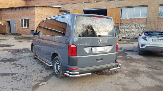 Задние уголки AK003-Double (2 шт, нерж) для Volkswagen T6 2015-2024, | Зображення 3