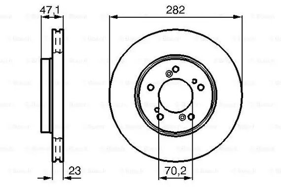 Диск гальмівний HONDA STEPWGN, BOSCH (0986478667) | Зображення 4