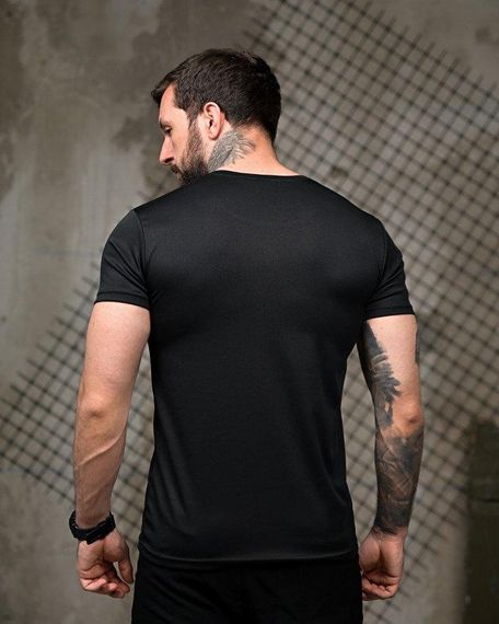 Тактична потоотводна футболка Хуліган black ПП7847 | Зображення 2