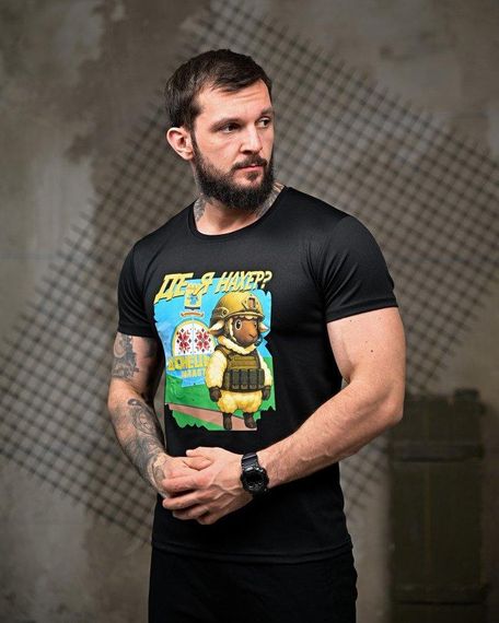 Тактична футболка для відведення поту Де я black ПП7852 | Зображення 1