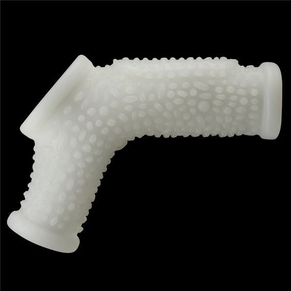 Насадка на член - Vibrating Drip Knights Ring With Scrotum Sleeve White Sex Aura | Зображення 4