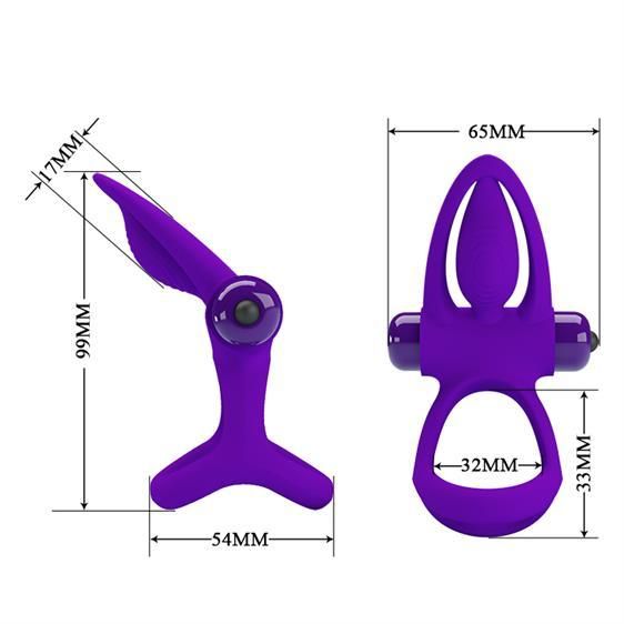 Эрекционное кольцо - Pretty Love Vibration Cock Ring Purple sexstyle | Зображення 2