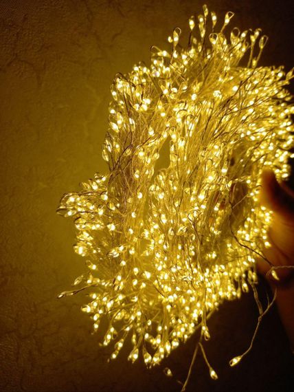 Гірлянда «Кінський хвіст Роса», 30 ниток по 2м, 600 LED, USB, 8 режимів, Теплий білий, XPRO (47715-_377) | Зображення 4