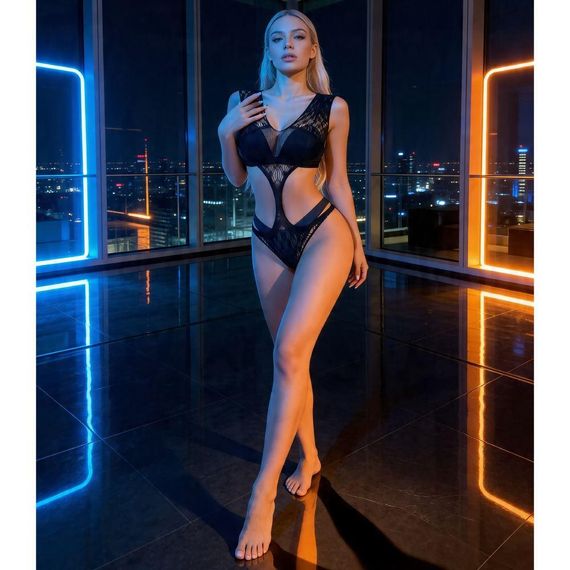 Боді з вирізами по боках Star Night, чорне, OS (S-L) Sex Aura | Зображення 3