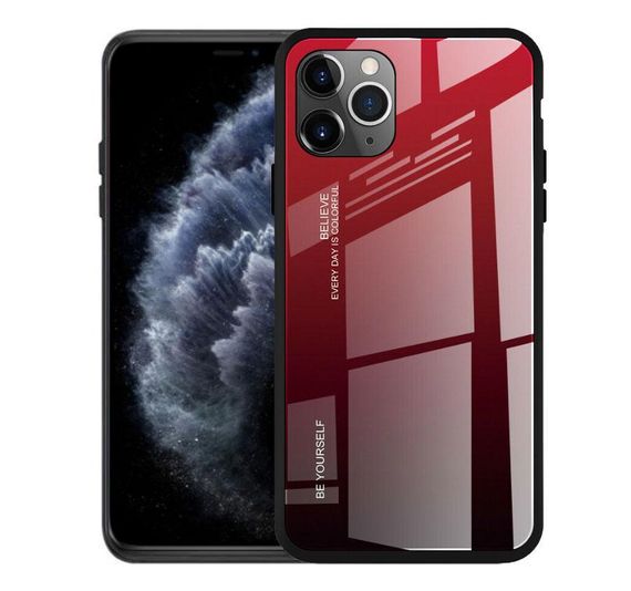 Чехол бампер Primolux Gradient Glass для Apple iPhone 11 Pro Max - Red