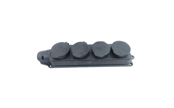 Розетка каучукова четвірна з заземленням і захисною кришкою переносна RUBBER IP44 Ny95000078 | Зображення 2