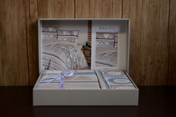 Постельное белье First Choice Homesko Ranforce 160 х 220 см Bohem Ekru | Зображення 1