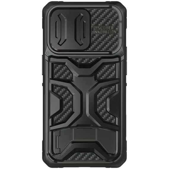 TPU+PC чохол Nillkin CamShield Adventurer Pro (шторка на камеру) для Apple iPhone 14 Pro (6.1") Armor Black | Зображення 1