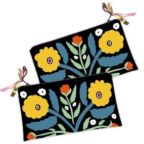 Косметичка жіноча Цветы. Акварель 20х12 см (K_22U021)