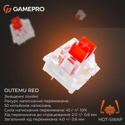 Клавиатура GamePro Genesis Warden MK160BL Outemu Swithes USB White (MK160BL) | Зображення 1