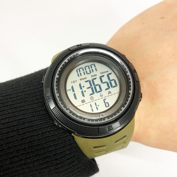 Військові годинники для ВСУ SKMEI 2070AG, Водонепроникні наручні електронні годинники для чоловіків UQ-49 | Зображення 3