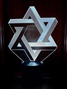 Сменная пластина для 3D светильников "Звезда Давида" 3DTOYSLAMP