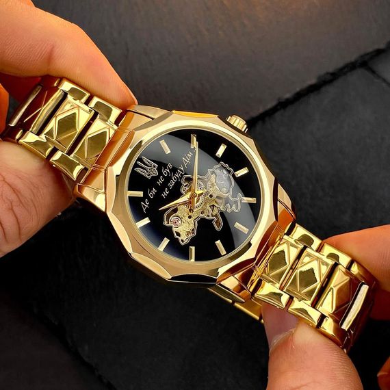 Чоловічий годинник Awarder 024 Не забуду дім Gold-Black | Зображення 2