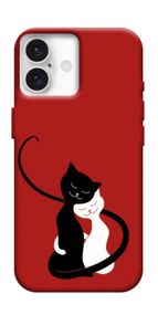 Чохол з картинкою Закохані коти для Apple iPhone 16 (6.1")